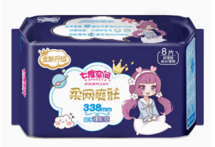 七度空间少女绢爽网面8片/包夜用QSC7808*30包/件