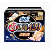 苏菲8片超熟睡420夜棉*24包/件*